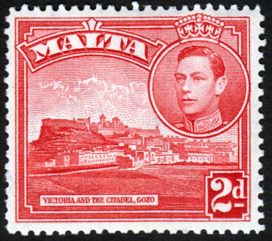 Malta KGVI 1938 2d Scarlet SG221b Mint Never Hinged