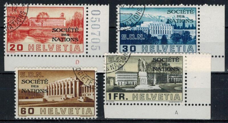 Switzerland - League of Nations - Scott 2O57-2O60