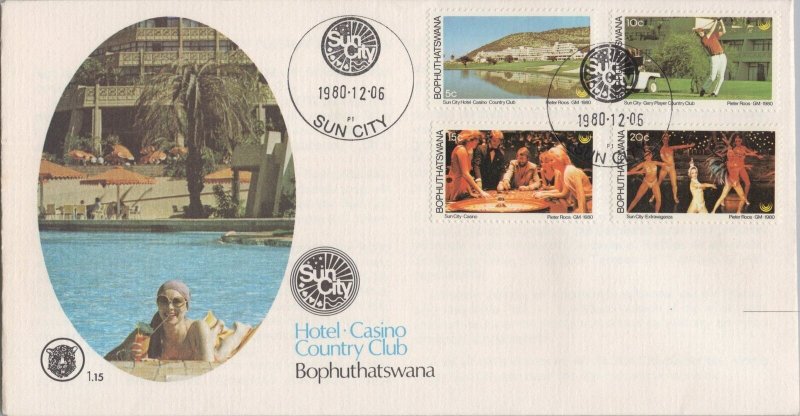 ZAYIX S. Africa Bophuthatswana 64-67 FDC Tourist Attractions Golf 080522SM20