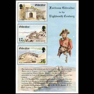 GIBRALTAR 1983 - Scott# 455a S/S Fortresses NH