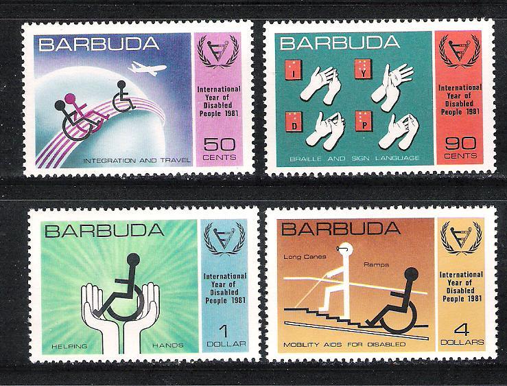 Barbuda 502-05 MNH International Year of the Disabled