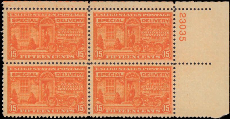 United States #E16, Complete Set, Plate Block, 1931, Never Hinged