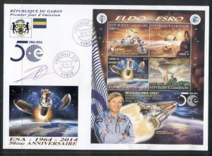  Space ESA Spacecraft Astronaut Ernst Gabon FDC first day cover