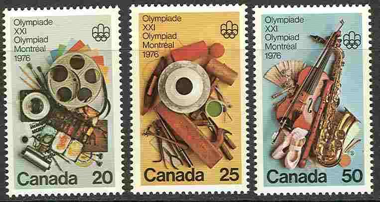 Canada # 684-86 Olympic Arts Programs (3)   Mint NH