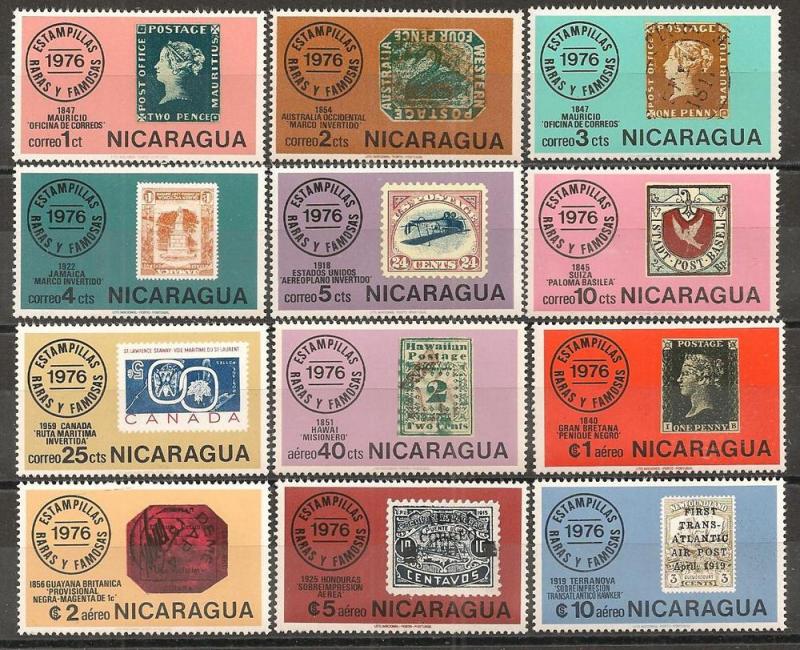 Nicaragua #1038-44, C913-7 MNH VF CV $4.20 (5151)  