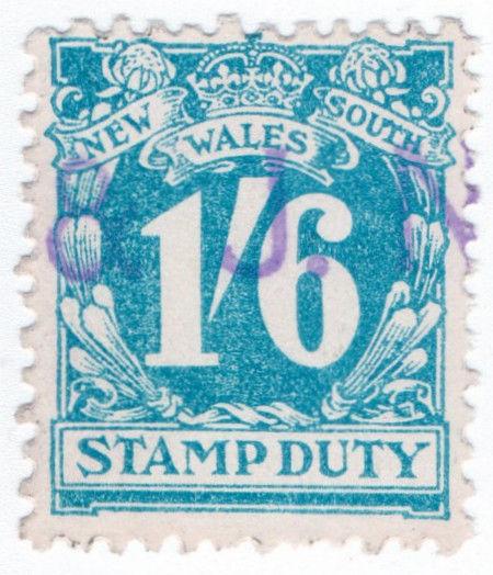 (I.B) Australia - NSW Revenue : Stamp Duty 1/6d