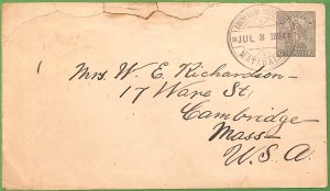 40440 -  NICARAGUA - POSTAL HISTORY - Stationery Cover to USA 1894