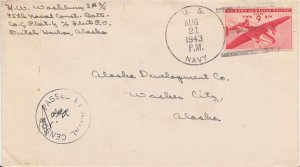 United States Fleet Post Office 6c Transport 1943 U.S. Navy 85th Naval Constr...