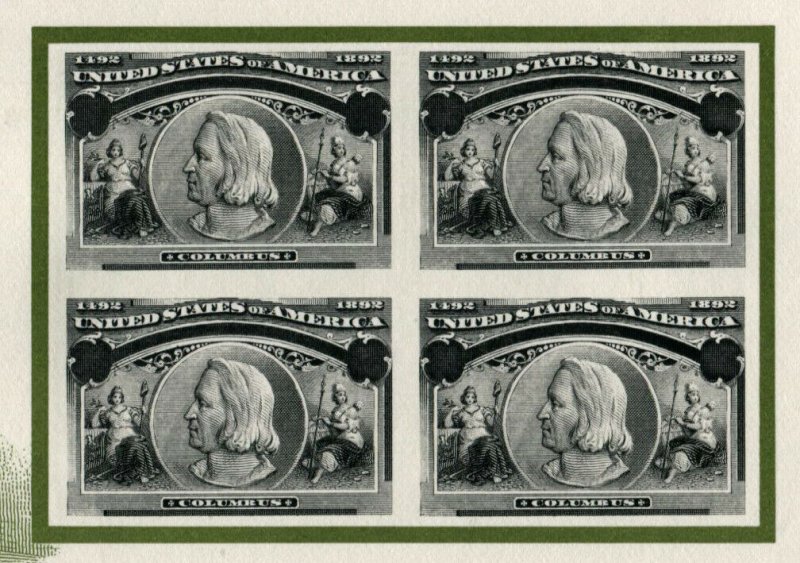 Columbian Series Vignette Souvenir Card Bureau Engraving Printing COMPEX 1973 