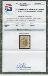 SC #100 Neat cork cancel w/certificate.  CV: $950