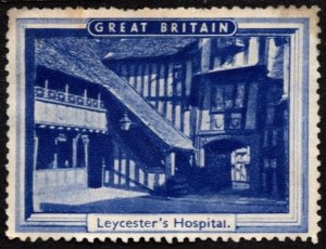 Vintage Great Britain Poster Stamp Lord Leycester's Hospital Unused