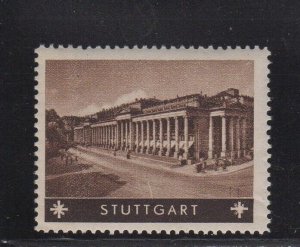 German Tourism Advertising Stamp- Cities, Towns & Landmarks - Stuttgart - MNH