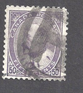 CANADA # 95 USED 50c PURPLE KEVII BS27614