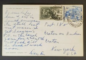 1958 Barranquilla Colombia Croton on Hudson NY Market Water RPPC Postcard Cover