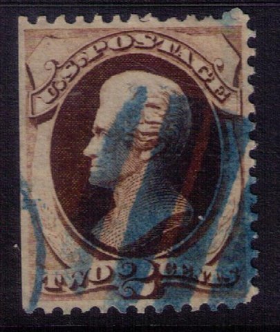 US SCOTT #146 USED STRAIGHT EDGE LEFT F-VF