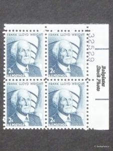 #1280 Wright Lower Left  Plate Block 37697 F-VF NH