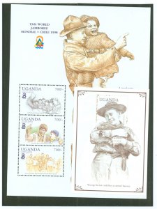 Uganda #1585-1586 Mint (NH) Souvenir Sheet (Scouts)