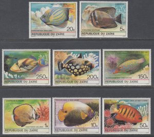 Zaire 974-981 Fish MNH VF