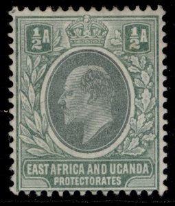 EAST AFRICA and UGANDA EDVII SG17, ½a grey-green, M MINT.