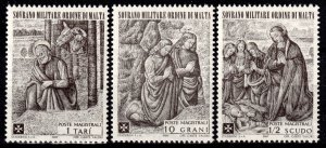 SMOM Sovereign Miltary Order of Malta #47-49  MNH - Christmas (1969)
