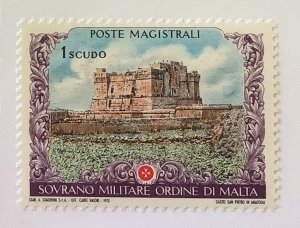 Sovereign Military Order of Malta 1972 Scott 83 MNH- St Peter's Castle, ...