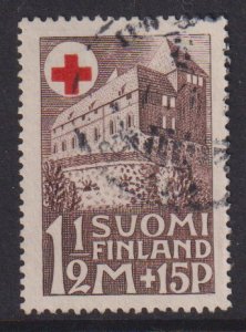 Finland #B6  used  1931  Red Cross  Castle   1 1/2m