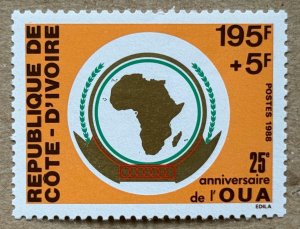 Ivory Coast 1988 Org of African Unity (OAU), MNH. Scott B18, CV $2.25