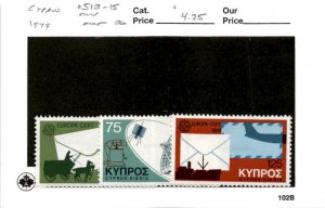 Cyprus, Postage Stamp, #513-515 Mint Hinged, 1979 Europa (AB)