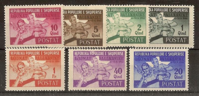 Albania 1946 Balkan Games SG458-464 MNH Cat£120