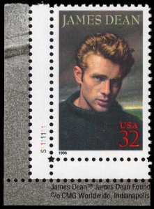 United States - Scott 3082 - Mint-Never-Hinged - Attached Plate Number Tab