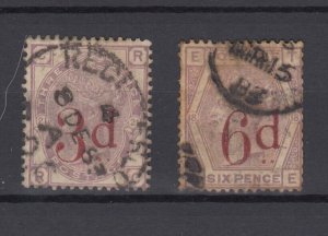 GB QV 1880 3d On 3d 6d On 6d SG159/162 Fine Used BP11729