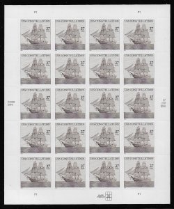 US #3869 37c USS Constellation Sheet, VF/XF OG NH, fresh sheets, STOCK PHOTO