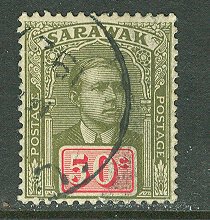 Sarawak # 92  50c Definitive 1928 - used  (1)