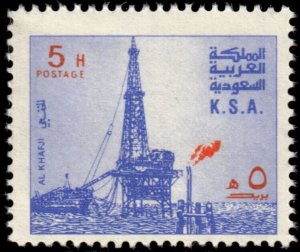 ✔️ SAUDI ARABIA 1982 AL KHAFJI OIL RIG LINE P 13½ Sc. 885a Mi. 732 C MNH [4S26]