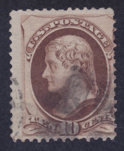US 150 Used 1870 10¢ Jefferson