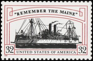 US 3192 Remember the Maine Spanish-American War 32c single MNH 1998