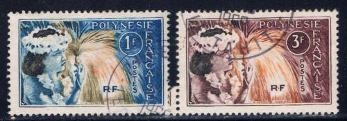 French Polynesia 208-09 Used 1964 issue 