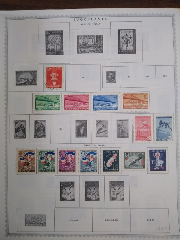 collection on pages Yugoslavia 1946-52 NO: CV $144