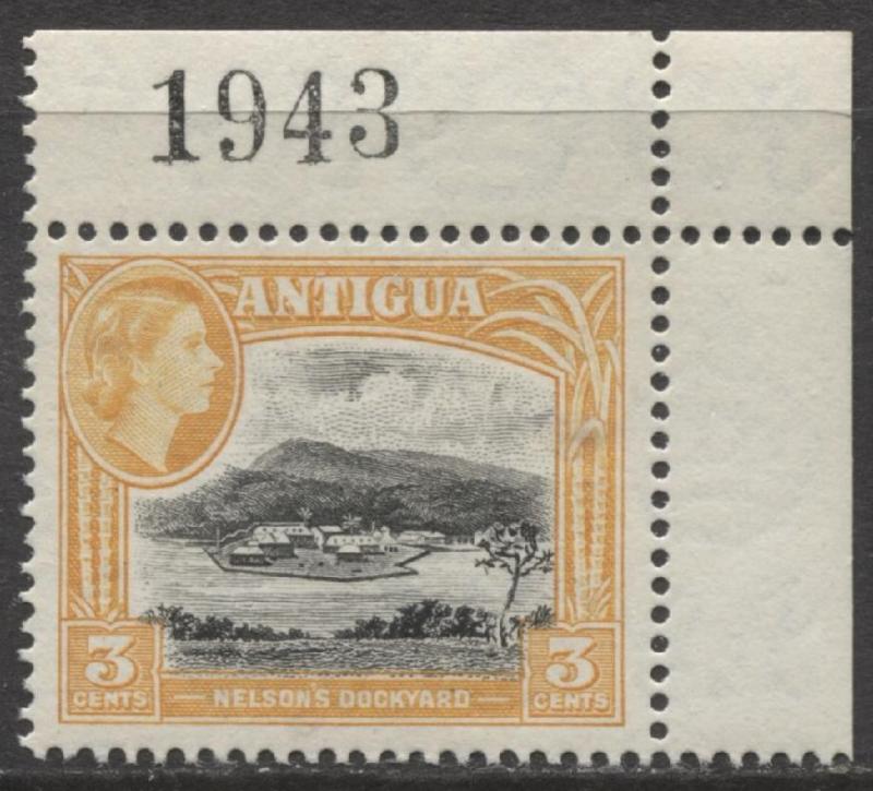 Antigua - Scott 110 - QEII Definitive -1953 - MNH - Single 3c Stamp