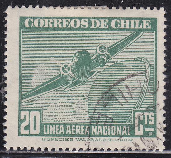 Chile C71 Plane & Globe 1943