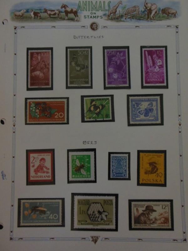 WORLDWIDE TOPICAL : Beautiful collection of Butterflies. Almost all VF, Mint NH.