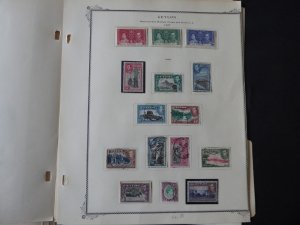 Ceylon 1935-1952 Stamp Collection on Scott Specialty Album Pages