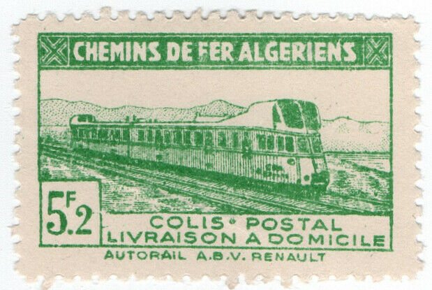 (I.B) France Colonial Railway : Algeria Chemins de Fer 5.2F (Inland)