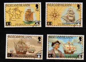 FALKLAND ISLANDS SG643/6 1991 500th ANNIV OF DISCOVERY OF AMERICA USED