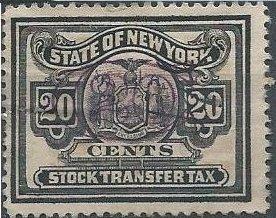 New York State 20¢ Stock Transfer (used)