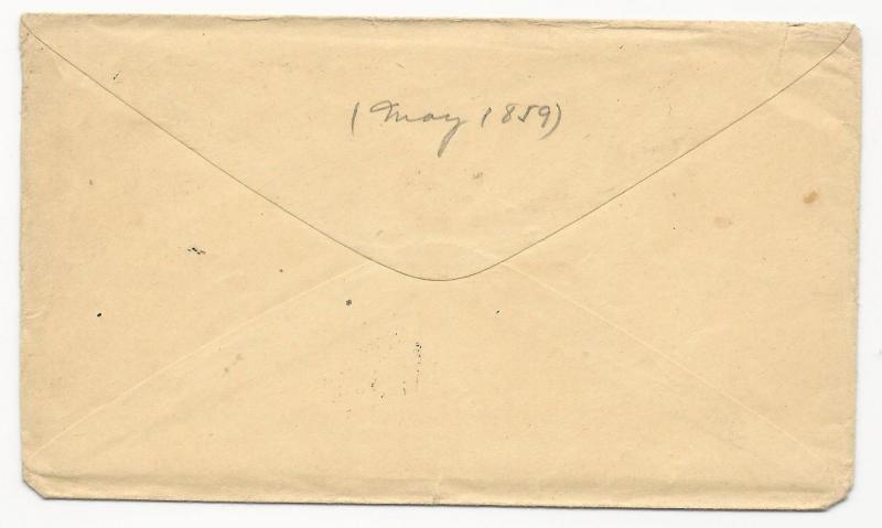 VA Cover US Scott #26 Front Royal. VA May 10, 1859 Black CDS