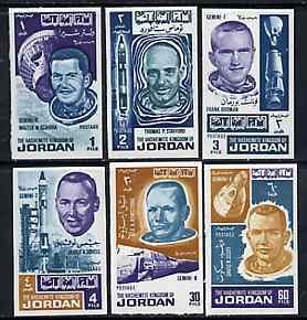 Jordan 1966 Space Achievements imperf set of 6 unmounted ...