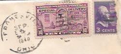 US #E15 Used on envelope. Postal History - Special Delivery 1940