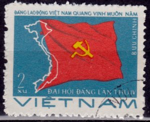 Vietnam, 1976, Flag & Map, Workers Party, 2x, used*