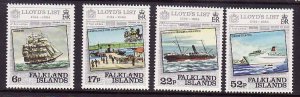 Falkland Is.-Sc#404-7-unused NH set-Ships-lloyd's List-1984-